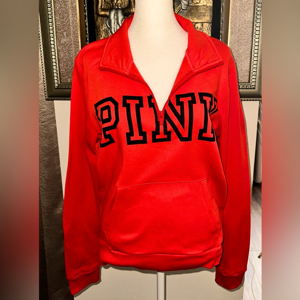 PINK Everyday Lounge Perfect Quarter-Zip Sweater M